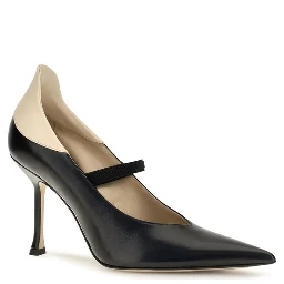 Black Calf Leather Bos Taurus High Heel Pumps