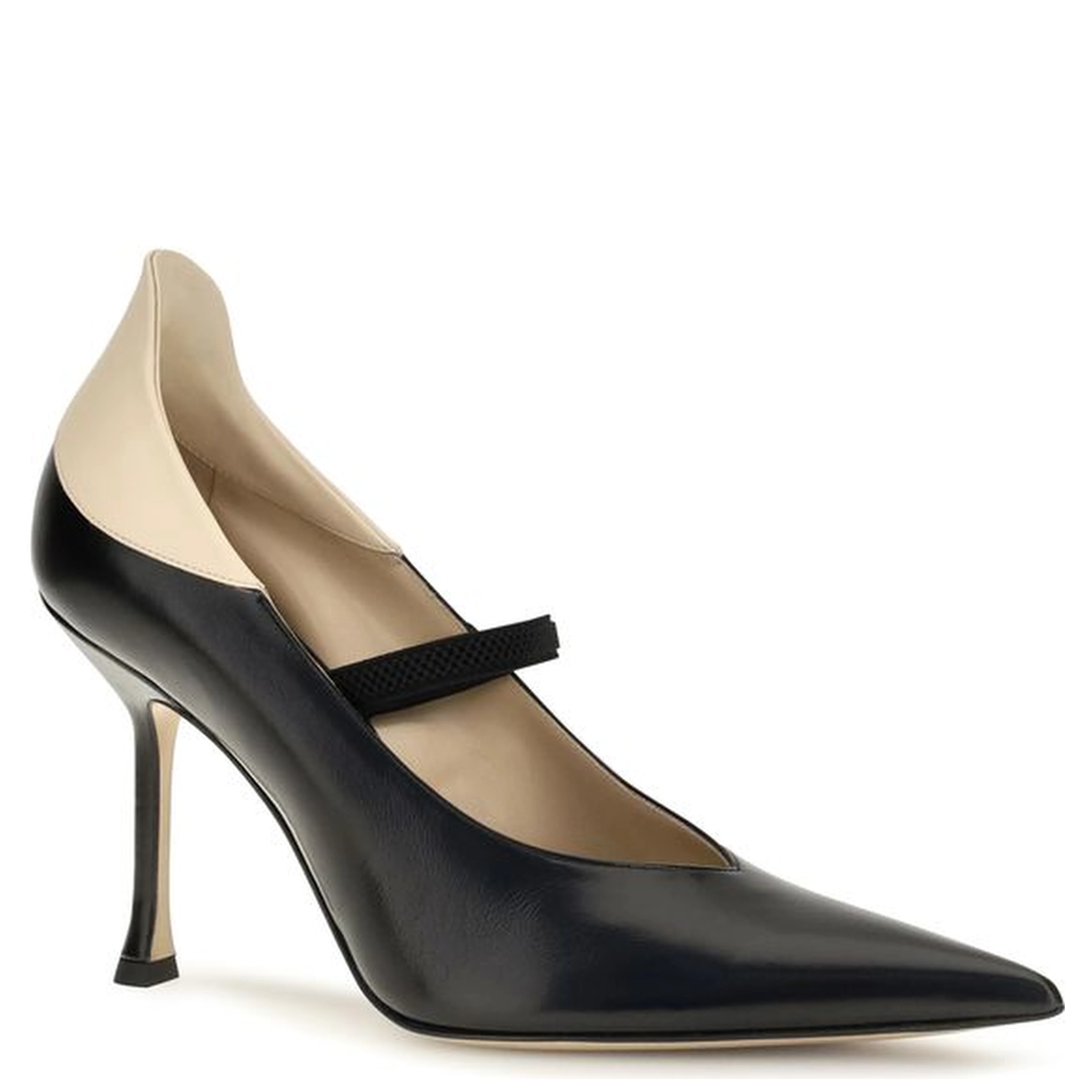 Black Calf Leather Bos Taurus High Heel Pumps