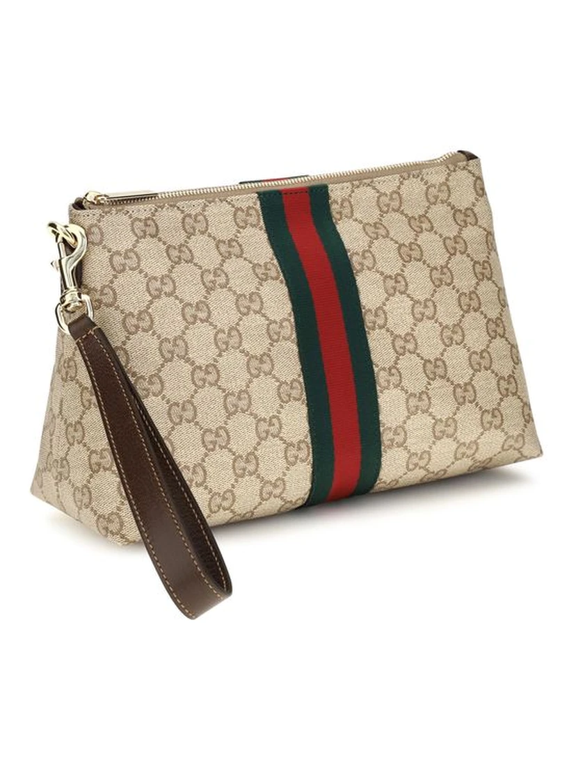 Beige Fabric Shoulder Bag
