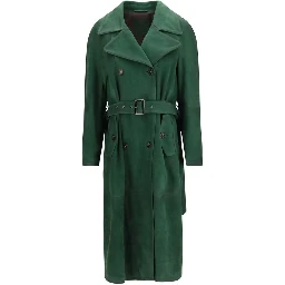 Bicolor Leather Coat
