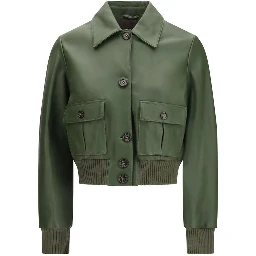 Bicolor Leather Leather Jacket