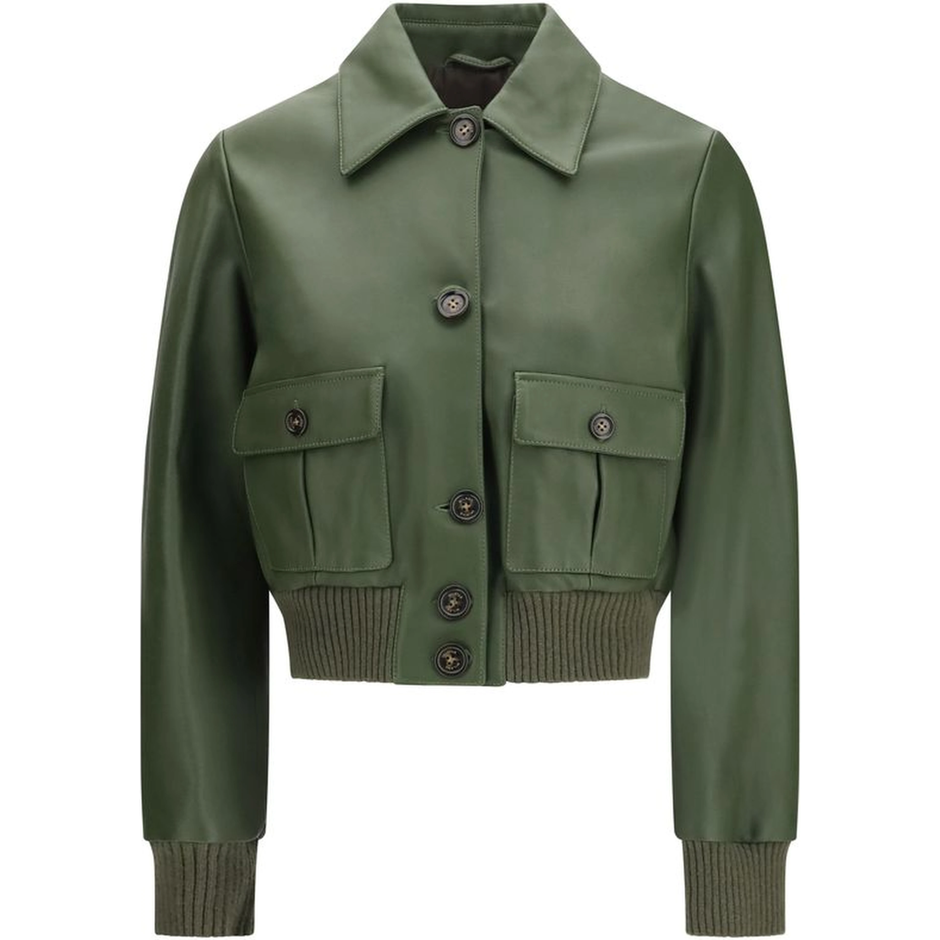 Bicolor Leather Leather Jacket