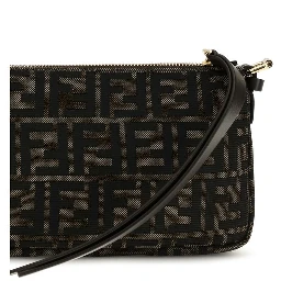 Brown Polyester Shoulder Bag