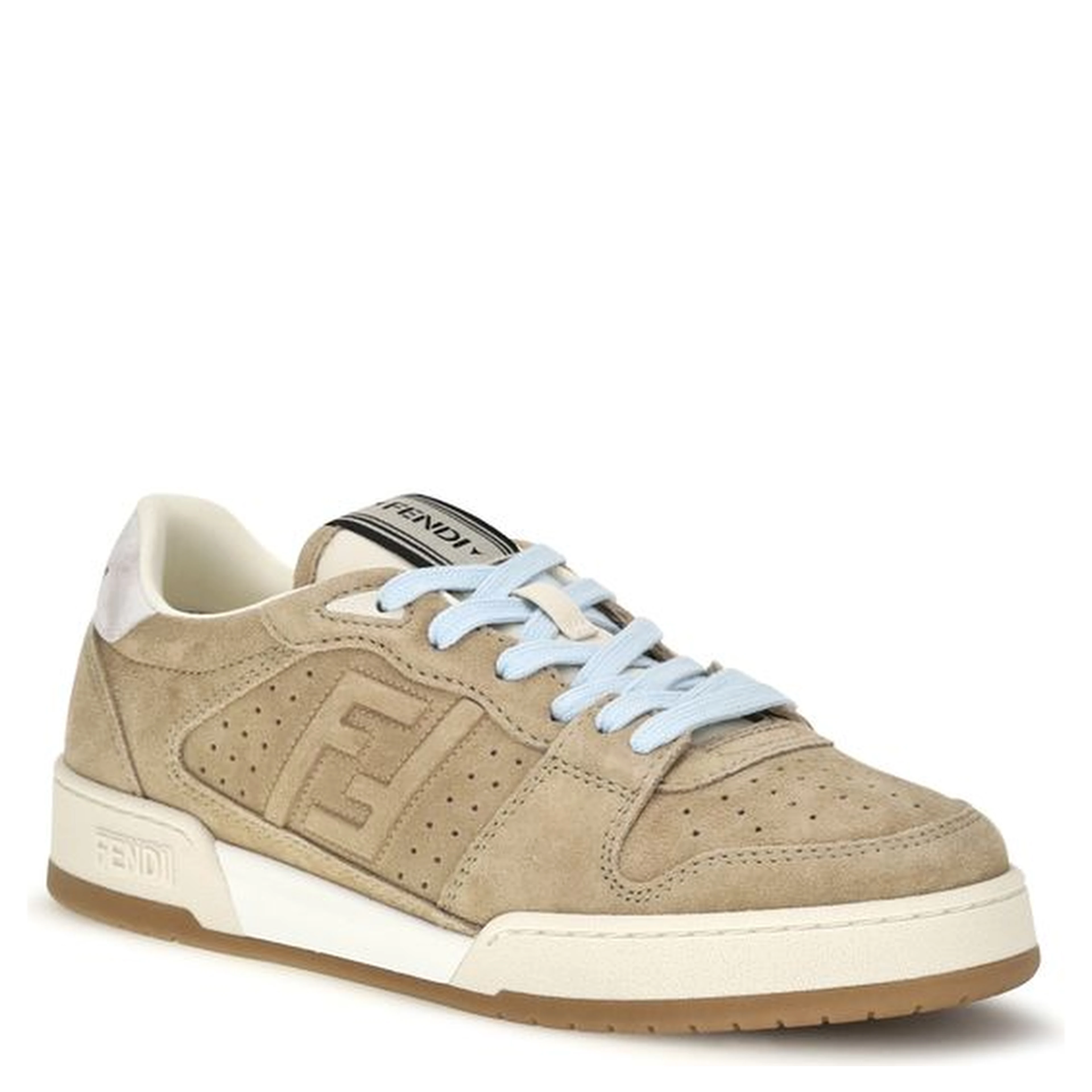 Beige Suede Leather Sneakers
