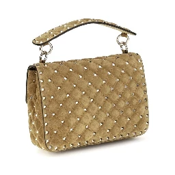 Beige Calf Leather Bos Taurus Shoulder Bag