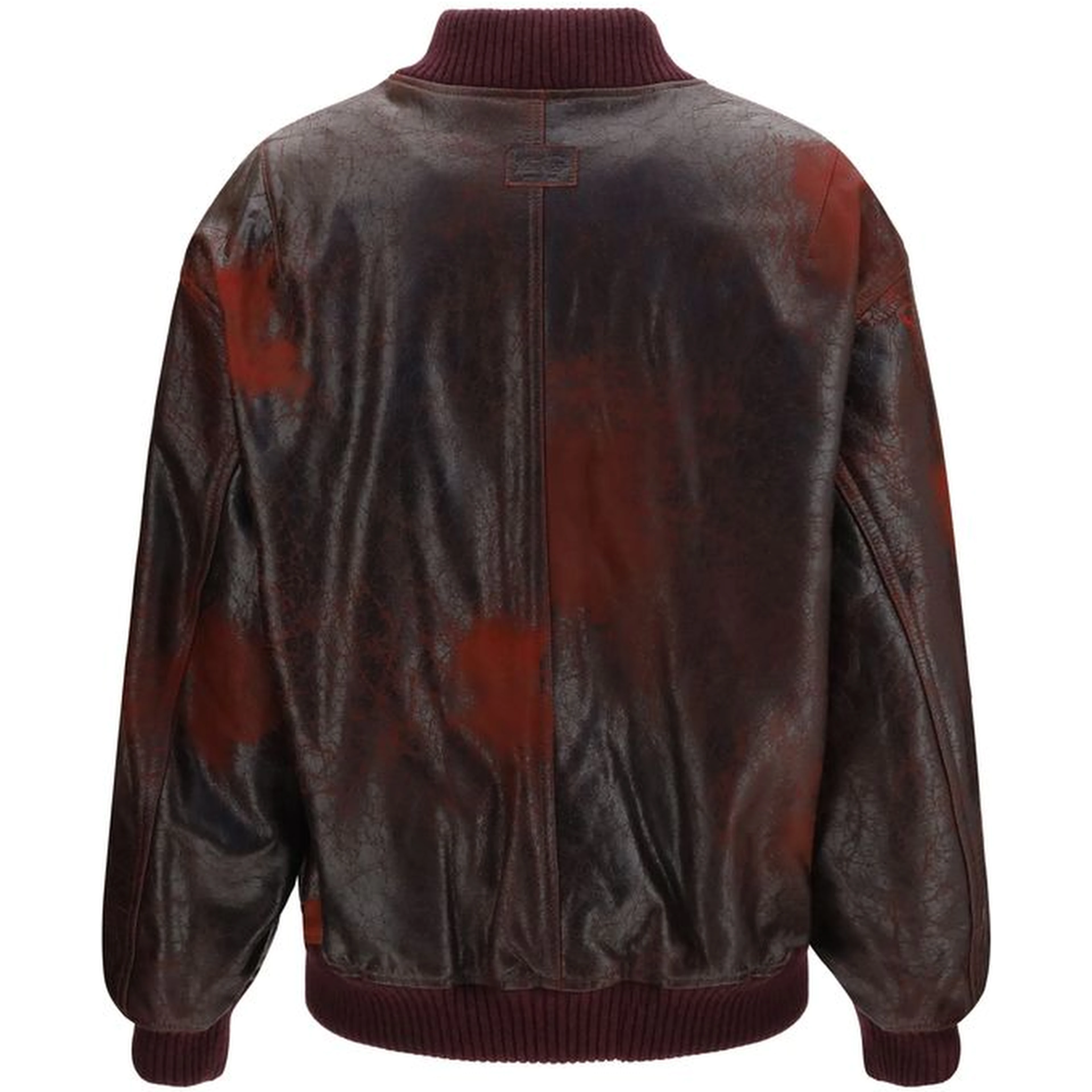 Bordeaux Leather Bomber