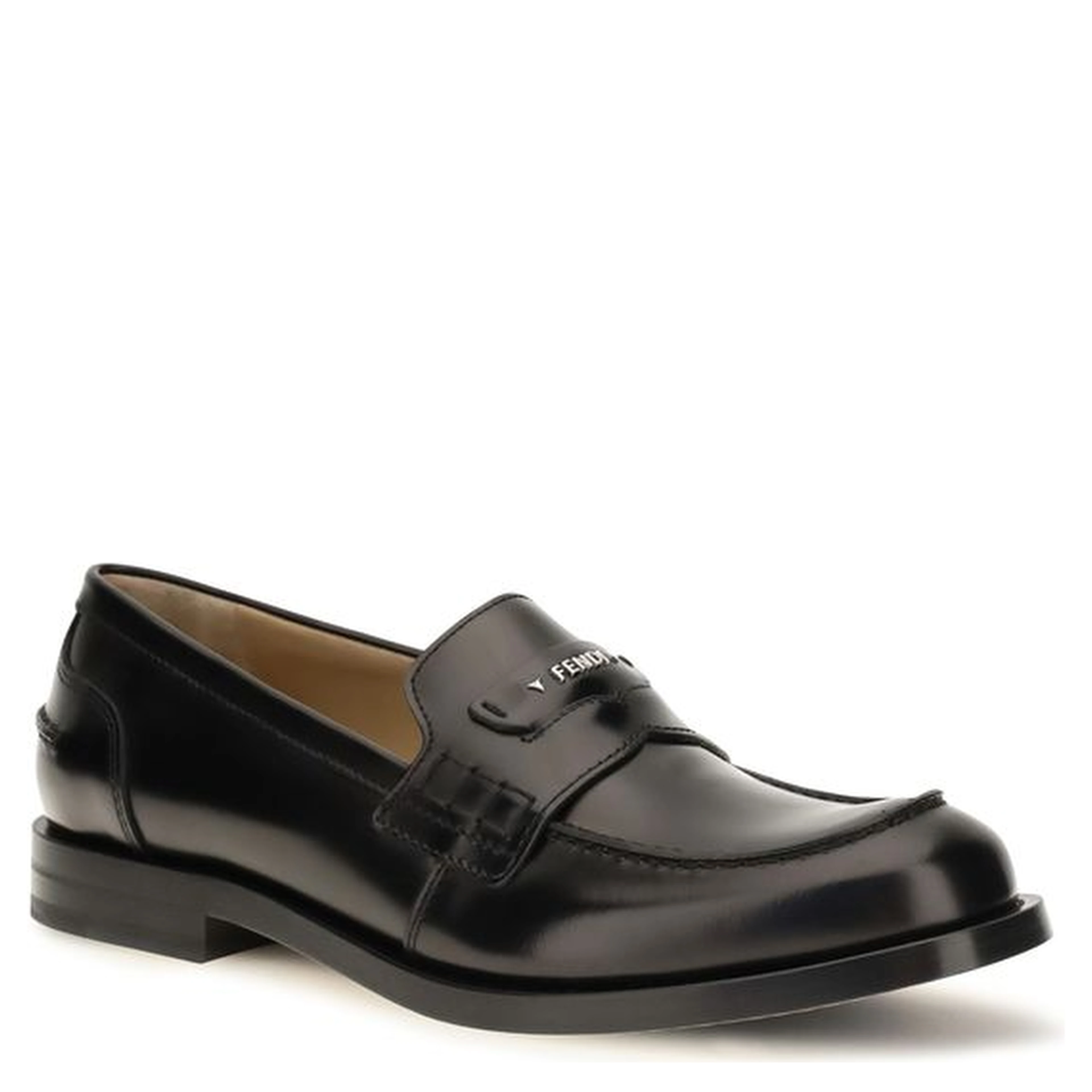 Black Calf Leather Bos Taurus Slip-On Loafers