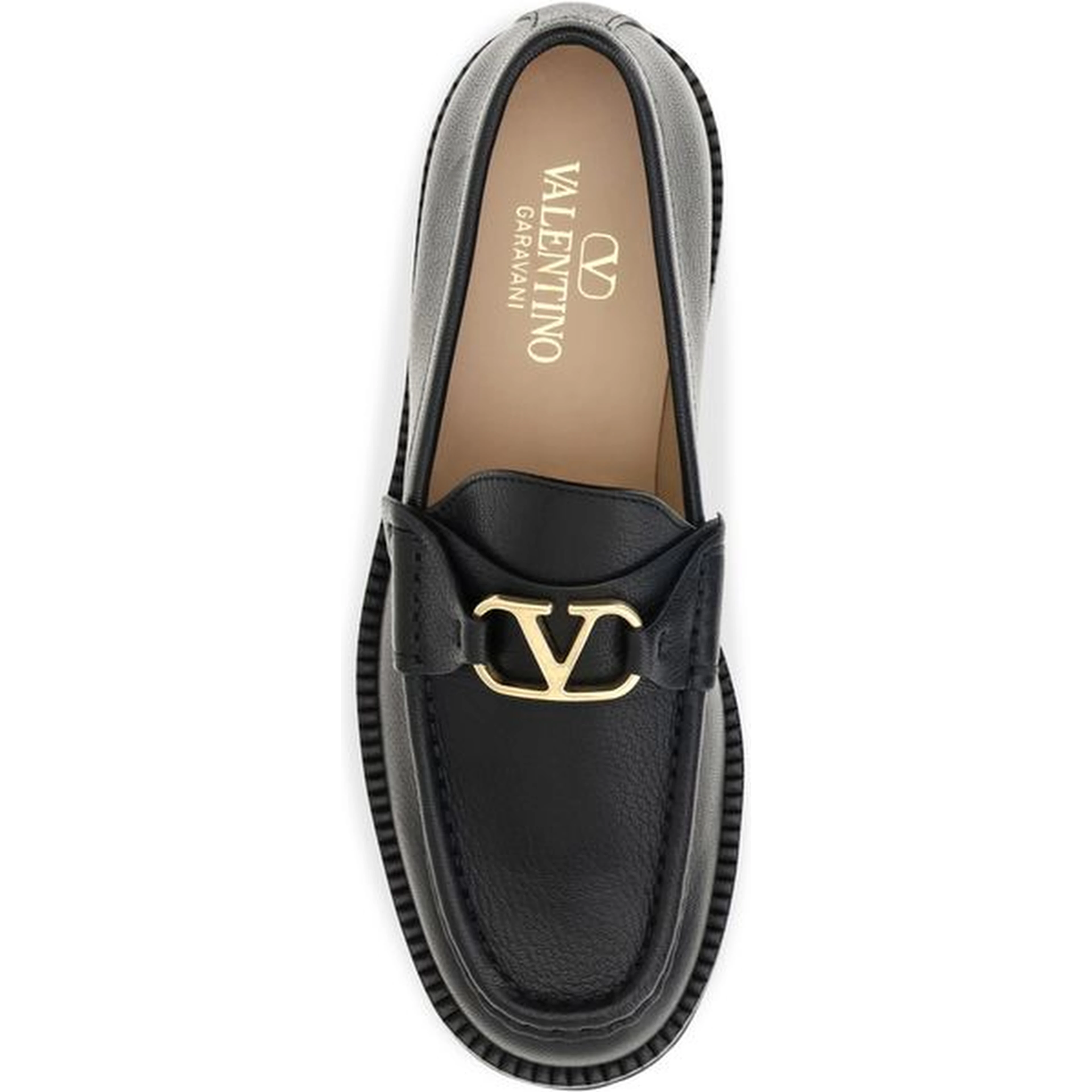 Black Goatskin Platform Loafers