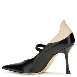 Black Calf Leather Bos Taurus High Heel Pumps