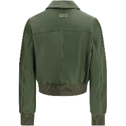 Bicolor Leather Leather Jacket