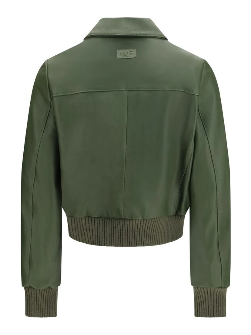 Bicolor Leather Leather Jacket