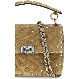 Beige Calf Leather Bos Taurus Shoulder Bag