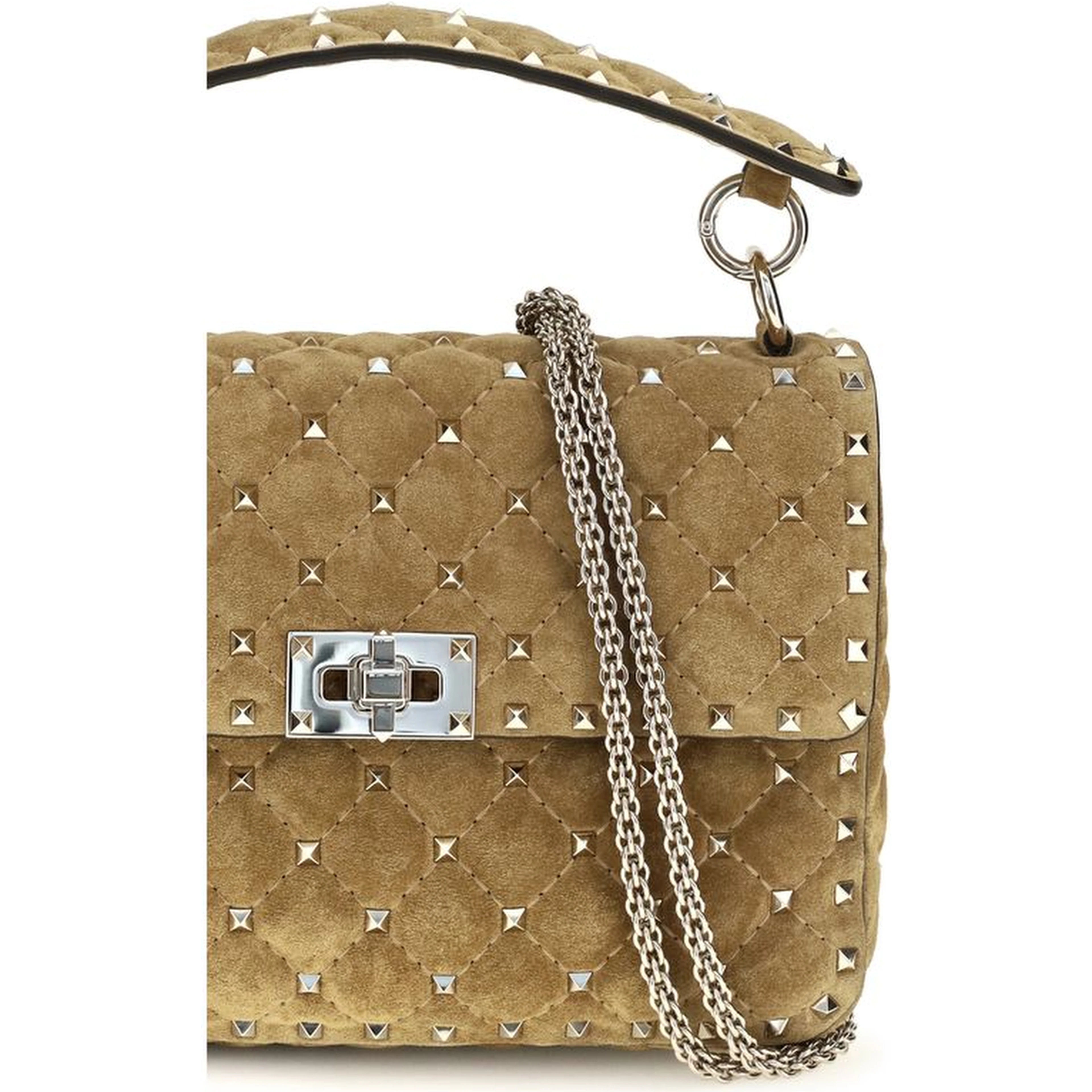 Beige Calf Leather Bos Taurus Shoulder Bag
