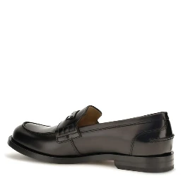 Black Calf Leather Bos Taurus Slip-On Loafers