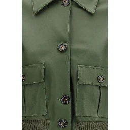 Bicolor Leather Leather Jacket