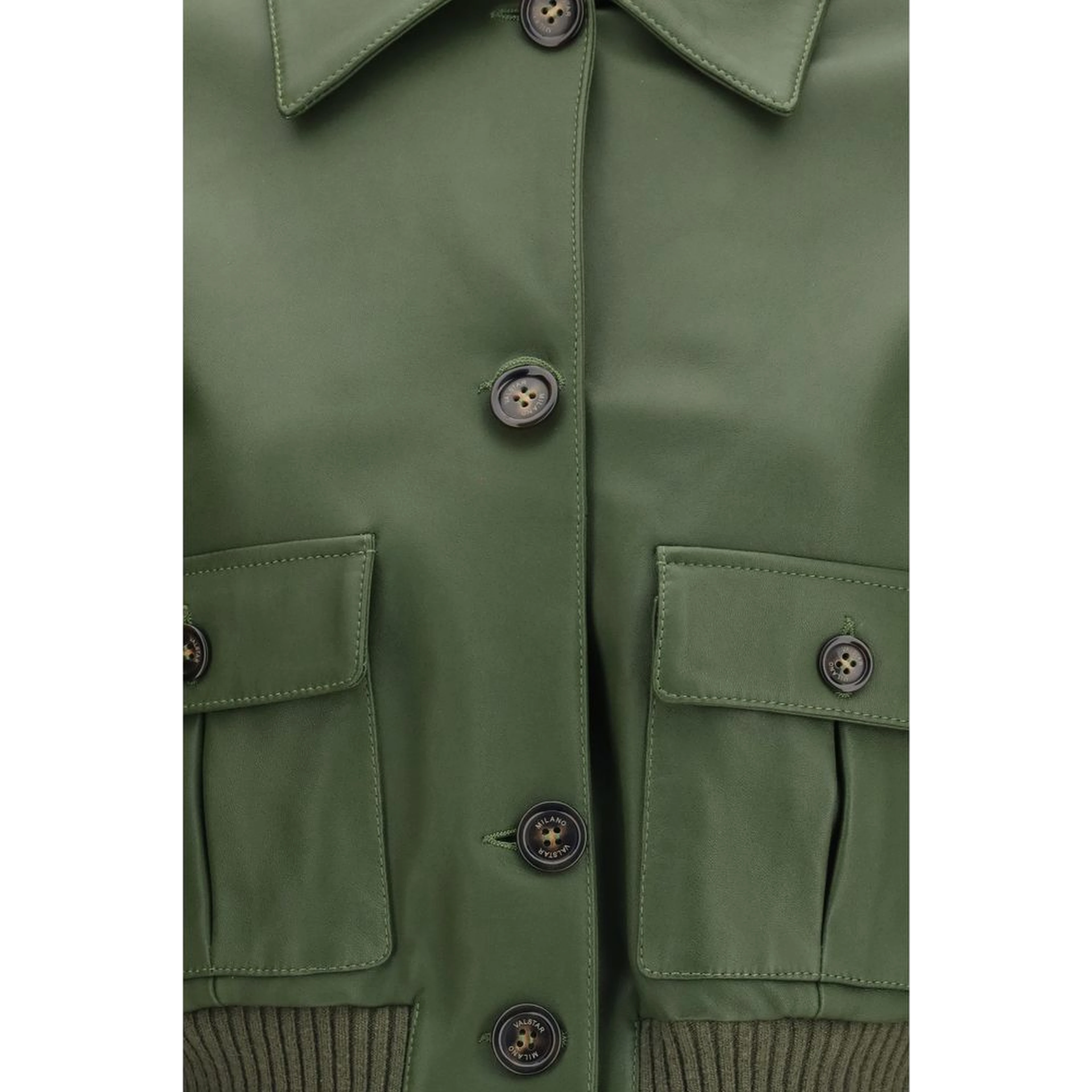 Bicolor Leather Leather Jacket
