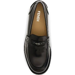 Black Calf Leather Bos Taurus Slip-On Loafers