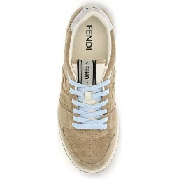 Beige Suede Leather Sneakers