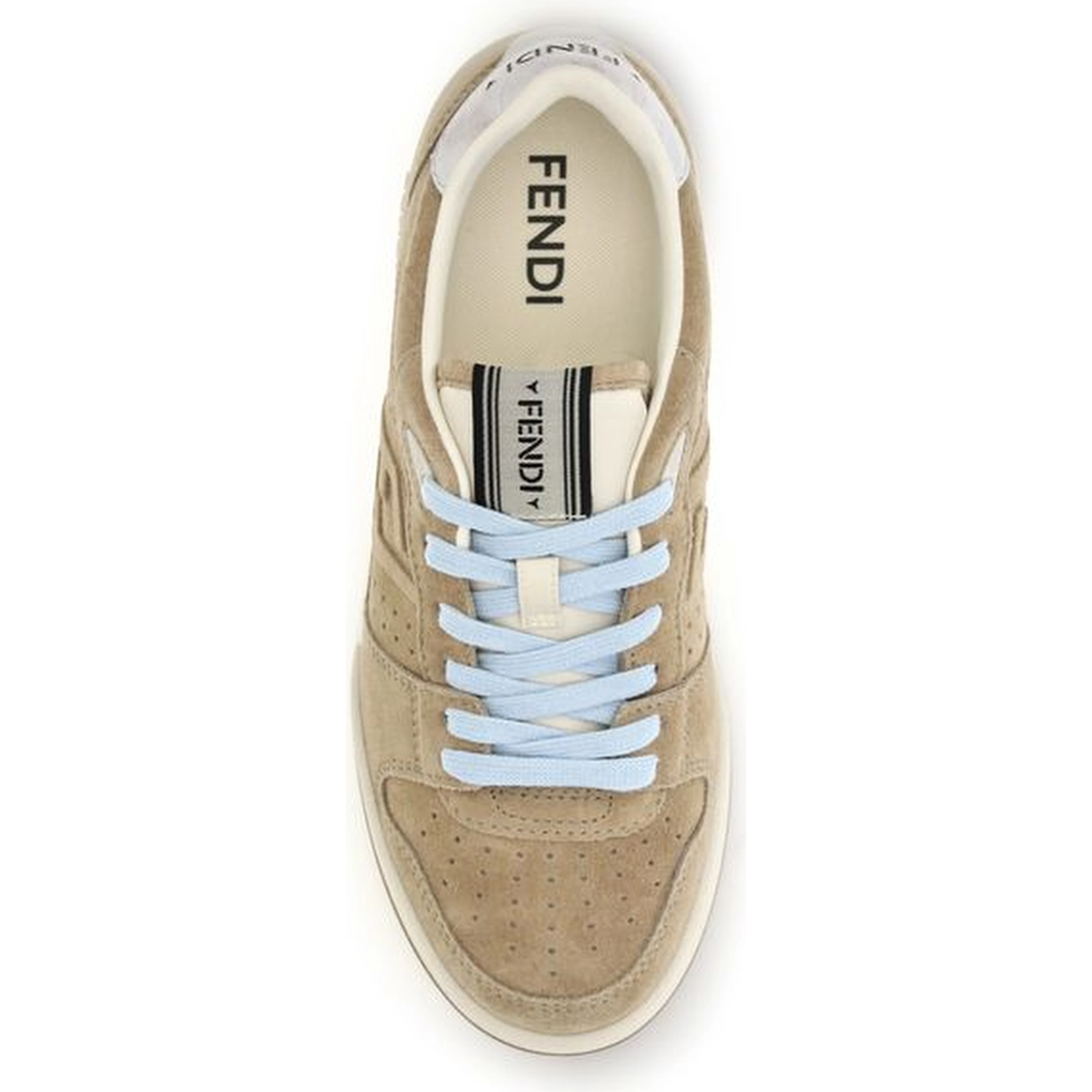 Beige Suede Leather Sneakers