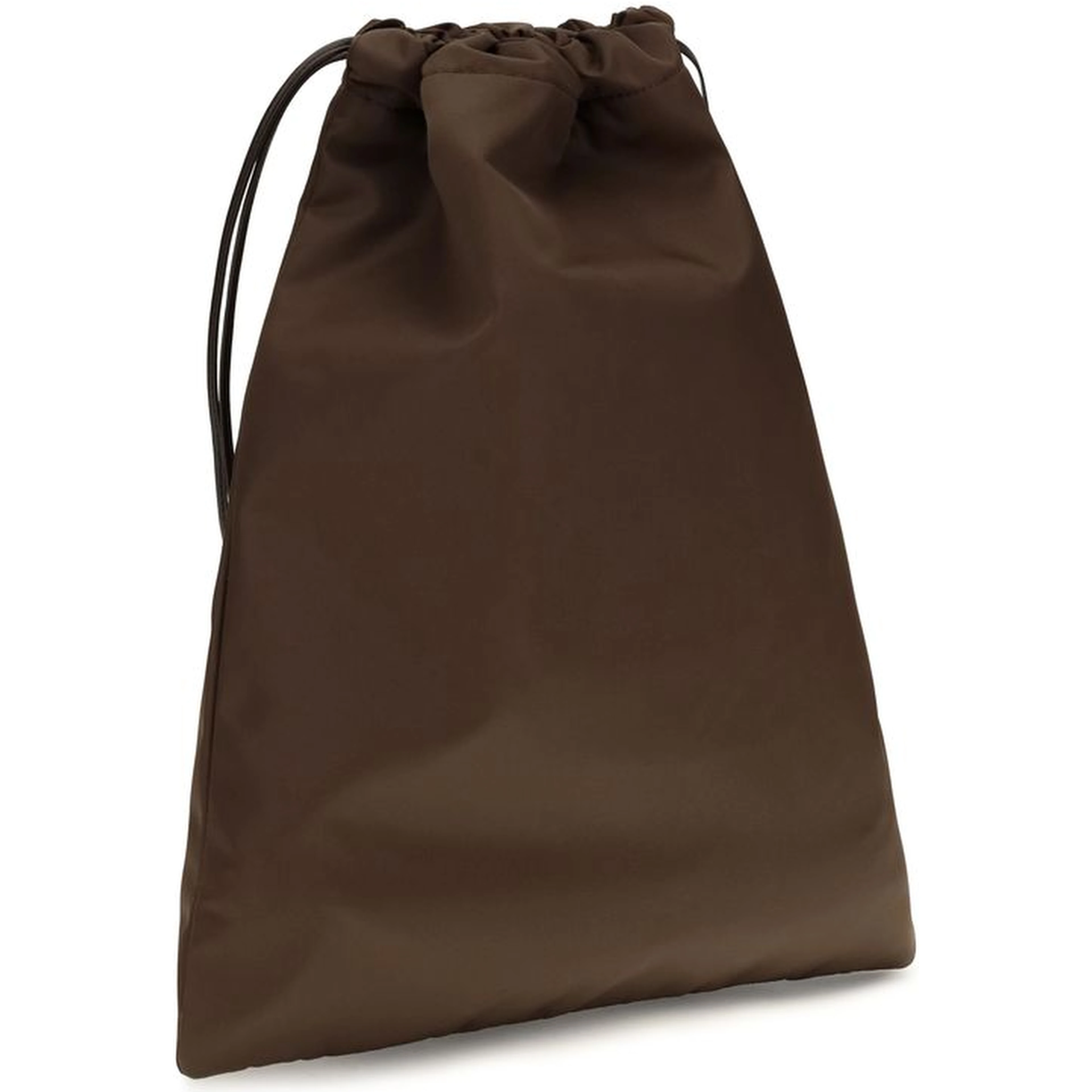 Brown Polyamide Clutch Bag