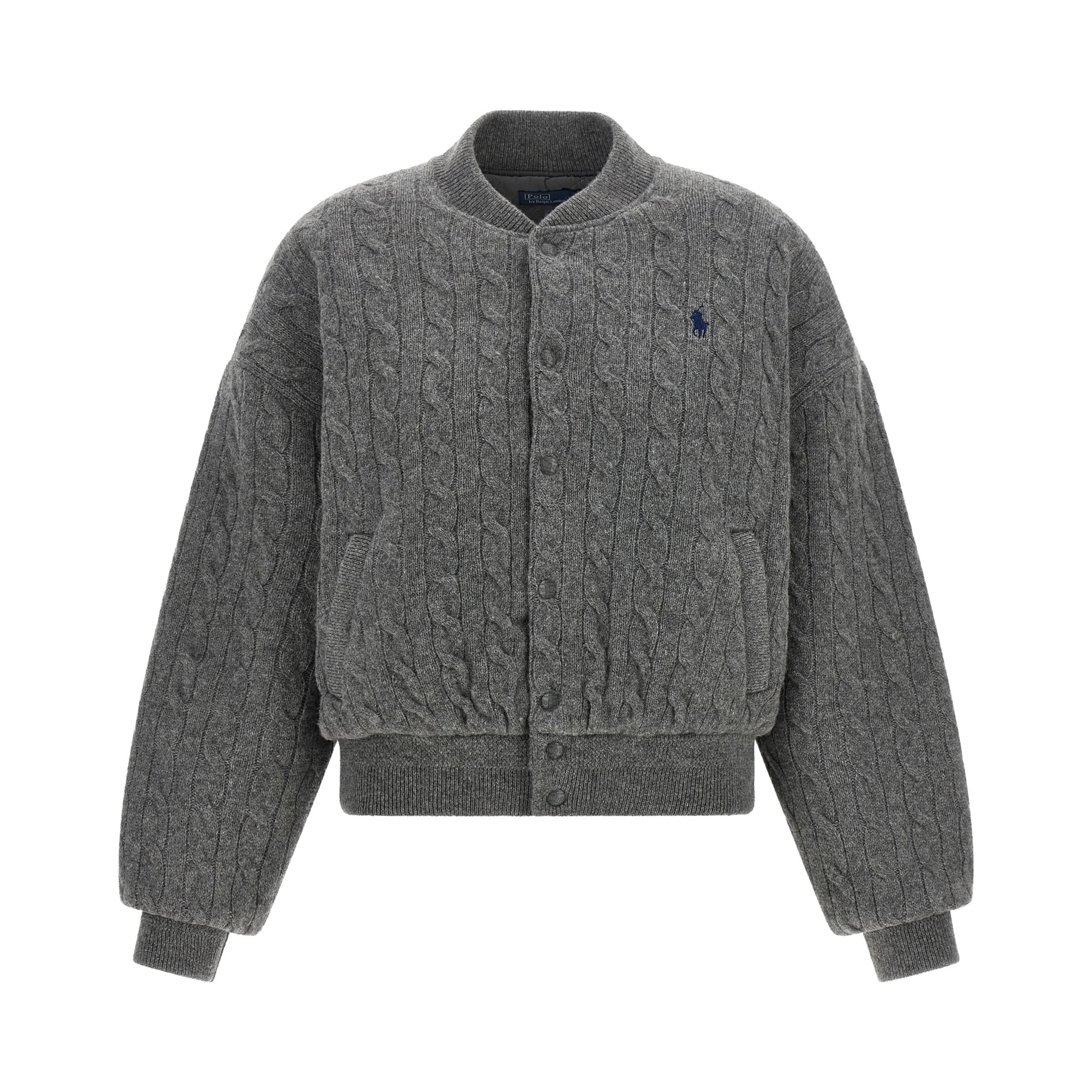 Gray Wool Bomber