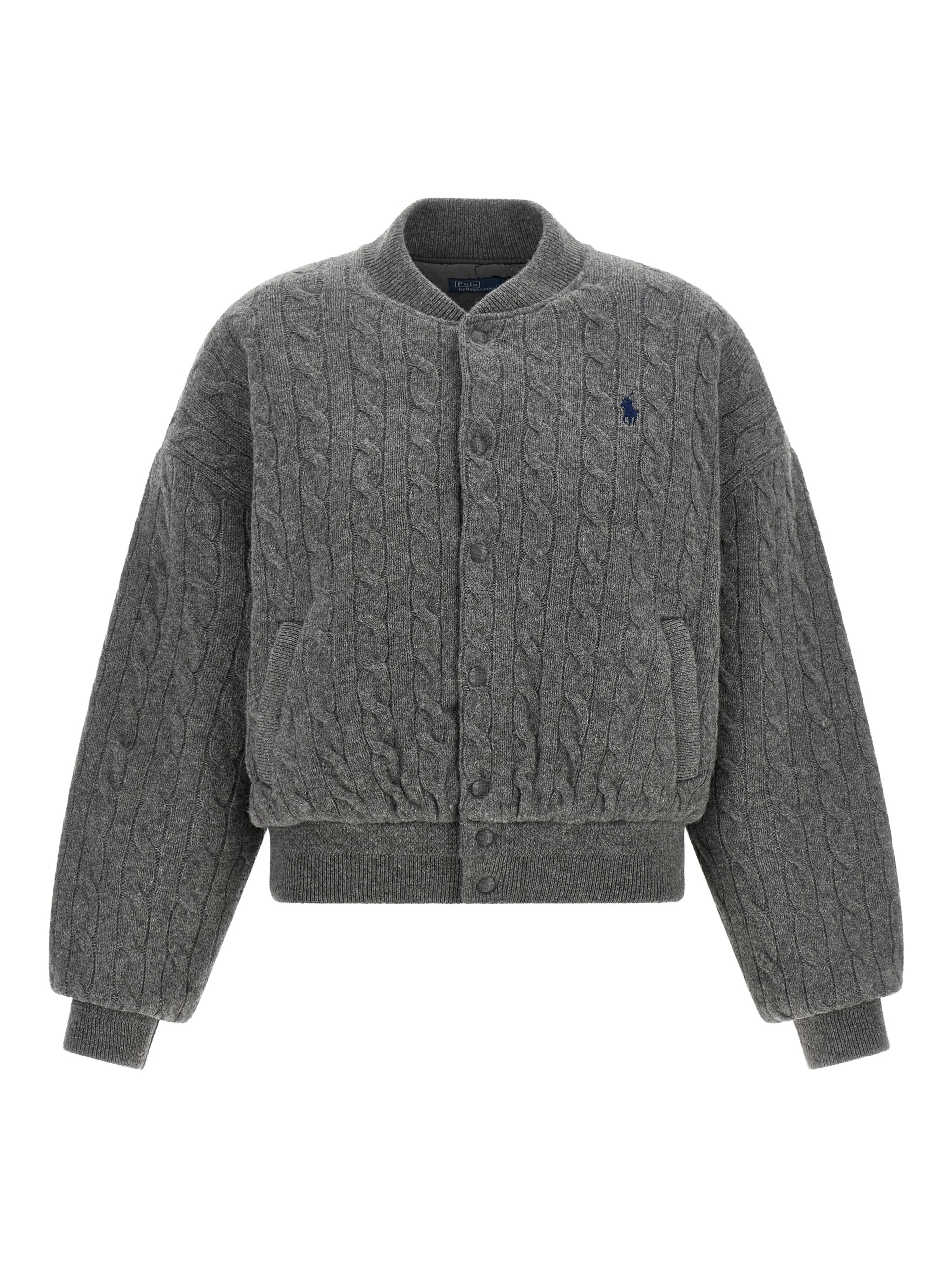 Gray Wool Bomber