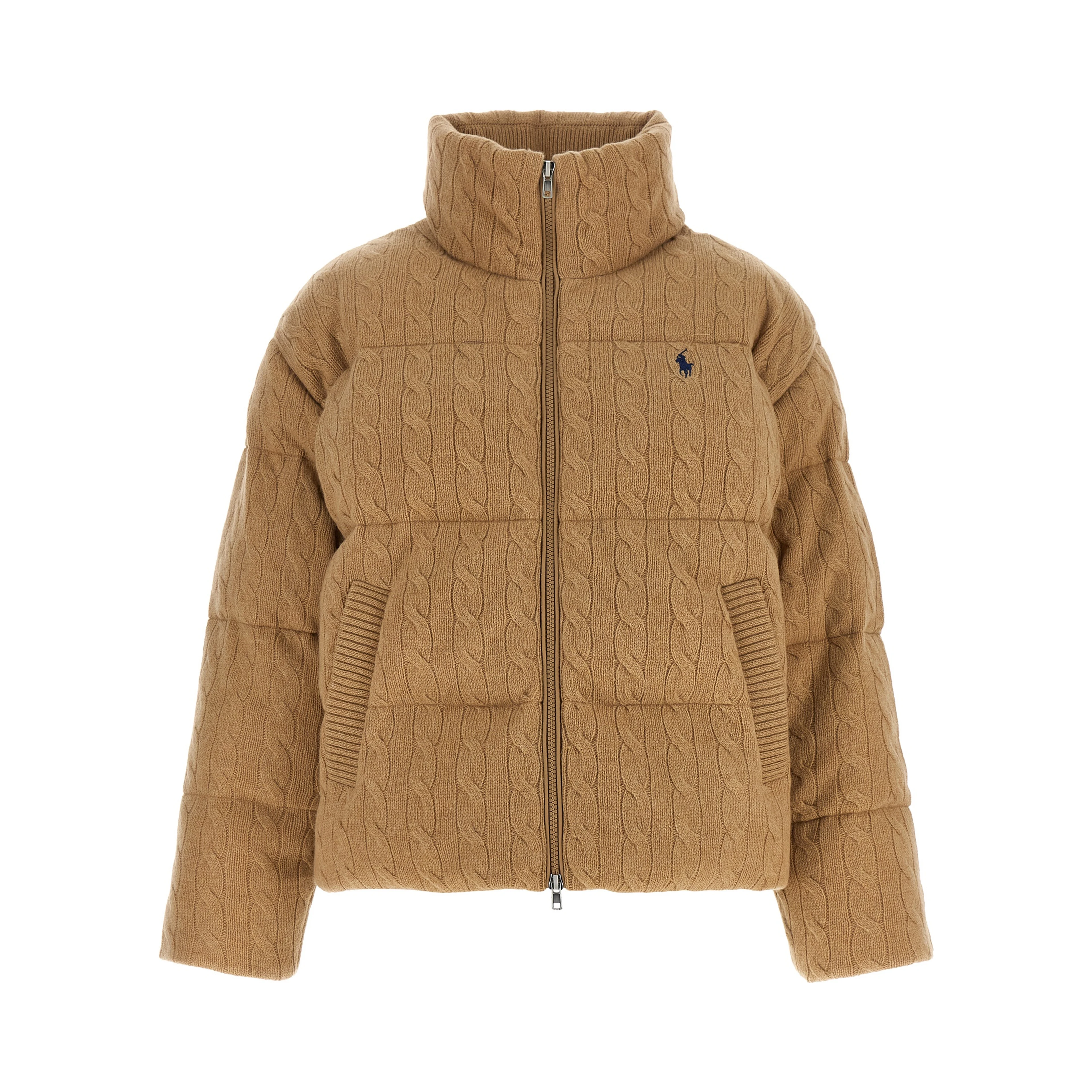 Beige Wool Full-Length Jacket