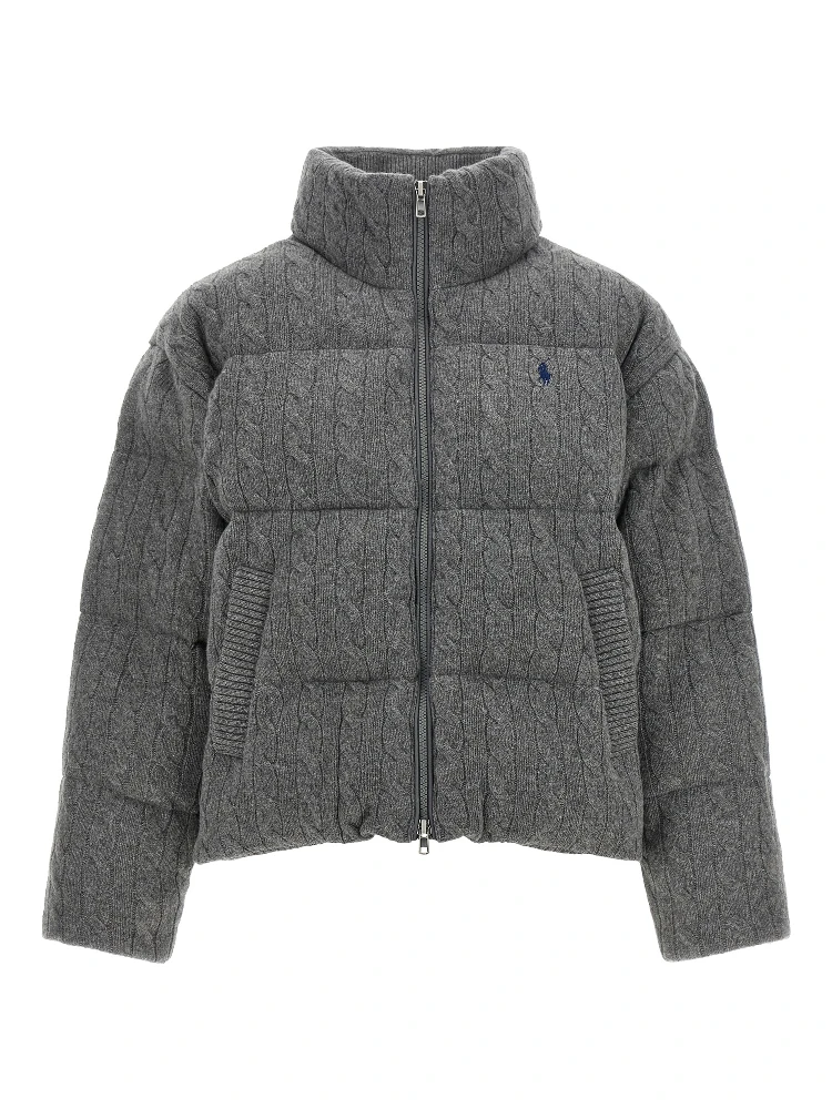 Gray Wool Full-Length Jacket