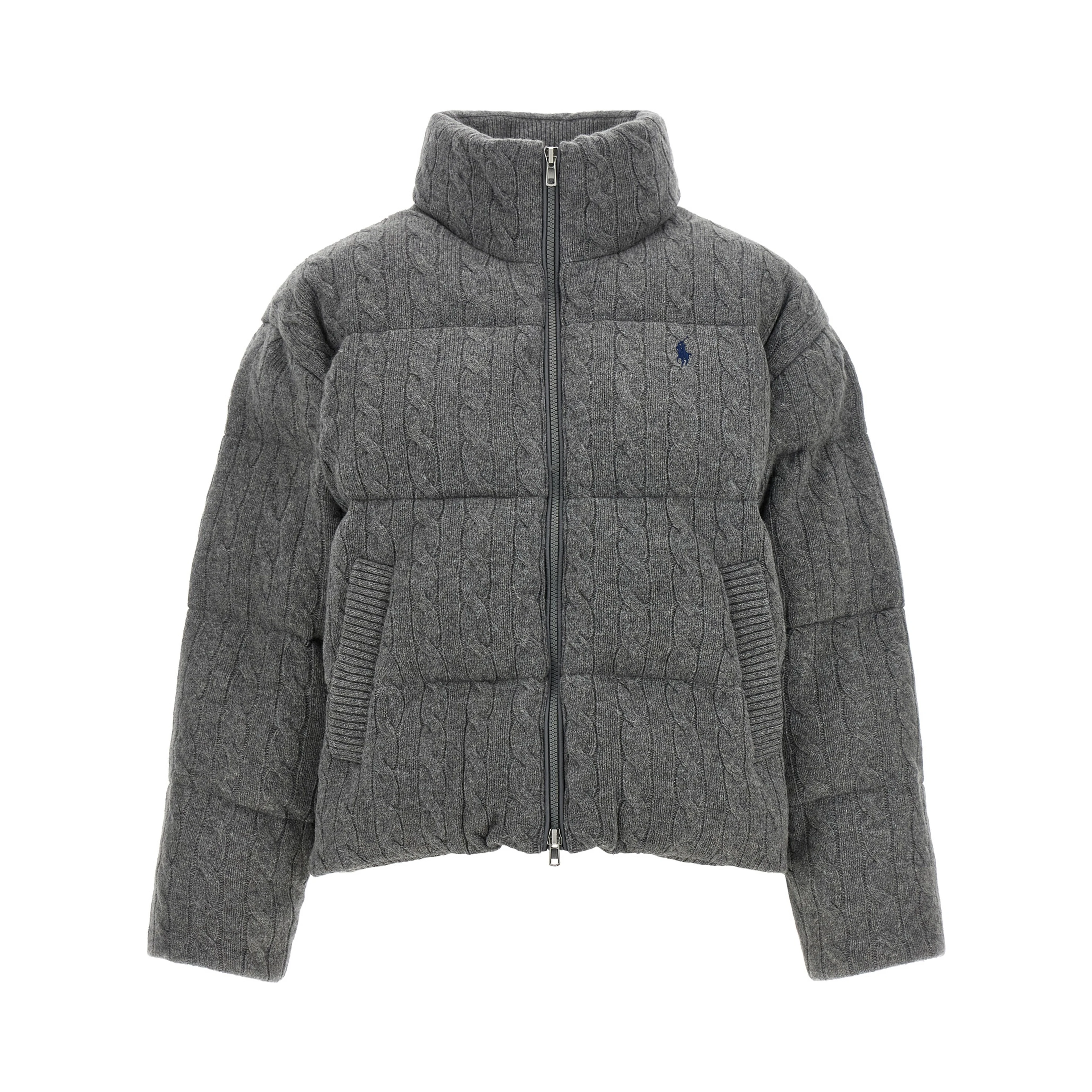Gray Wool Full-Length Jacket
