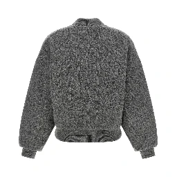 Gray Wool Bomber