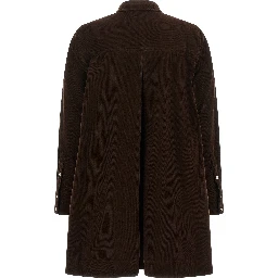 Brown Cotton Short Dress