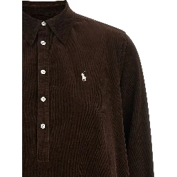 Brown Cotton Short Dress