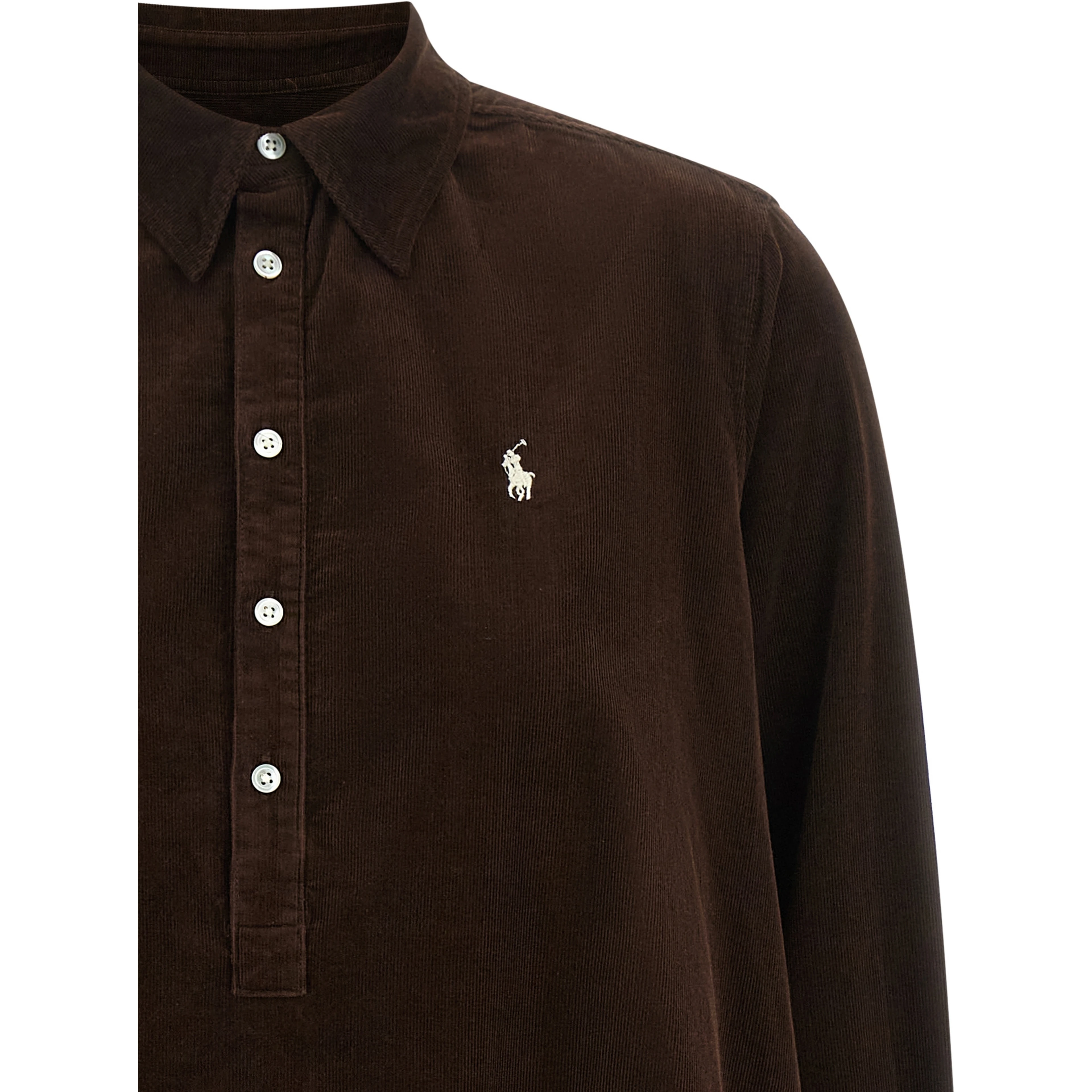 Brown Cotton Short Dress