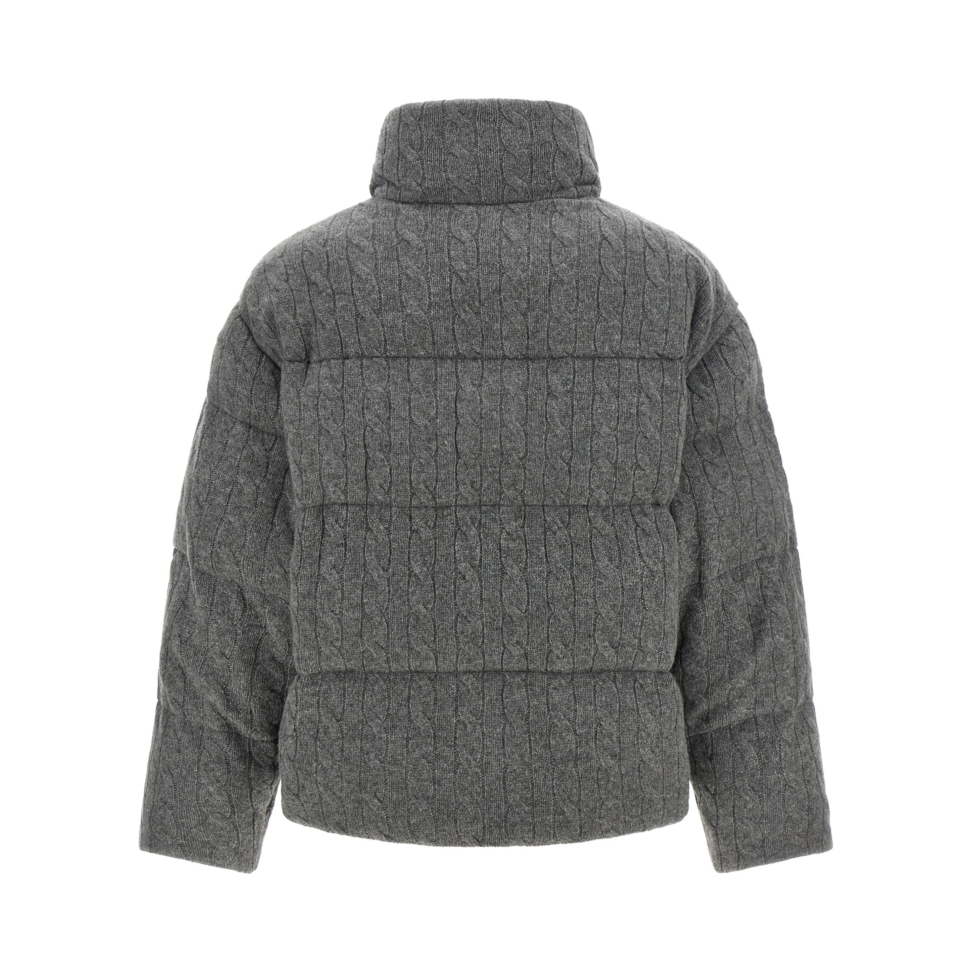 Gray Wool Full-Length Jacket