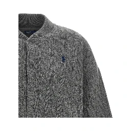 Gray Wool Bomber