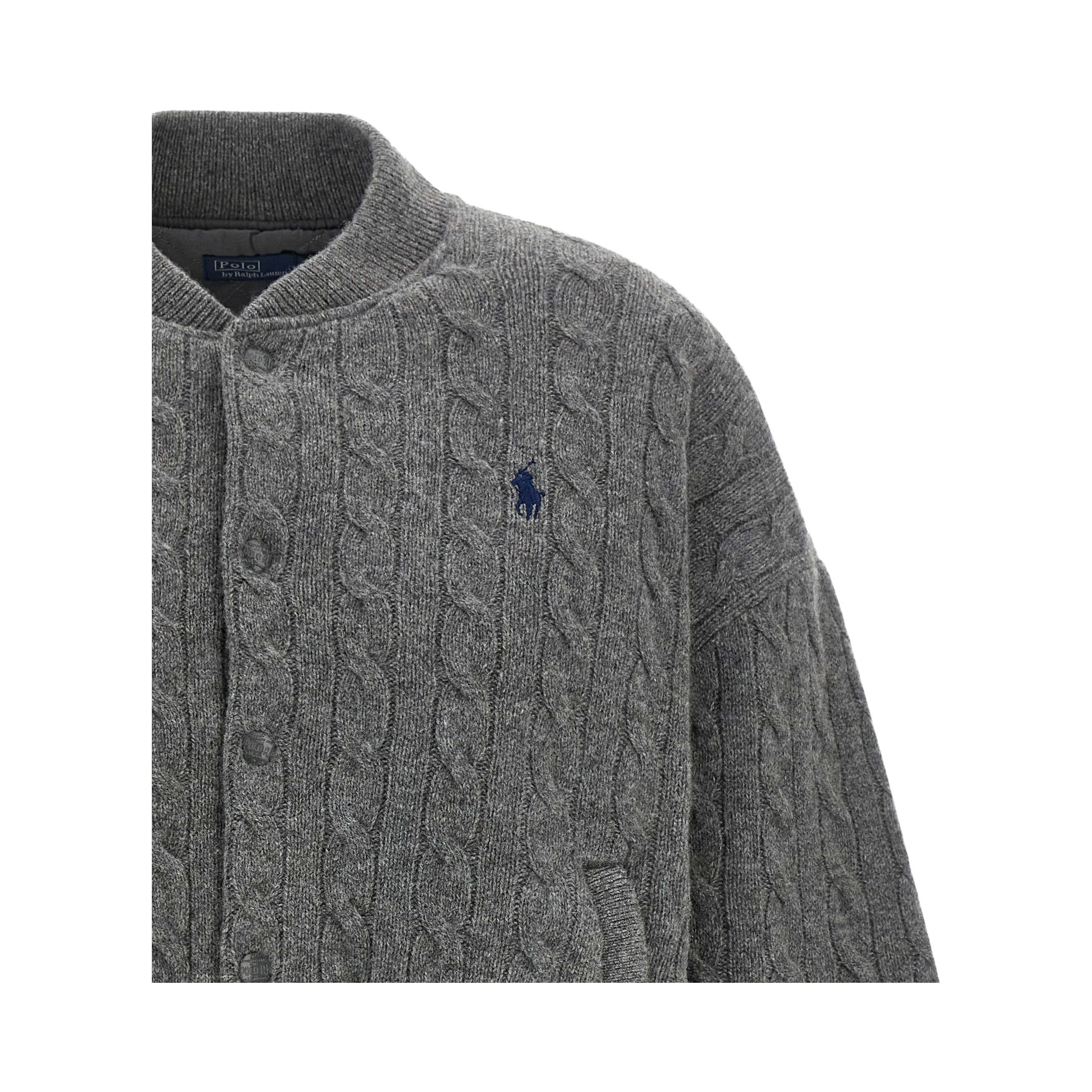 Gray Wool Bomber