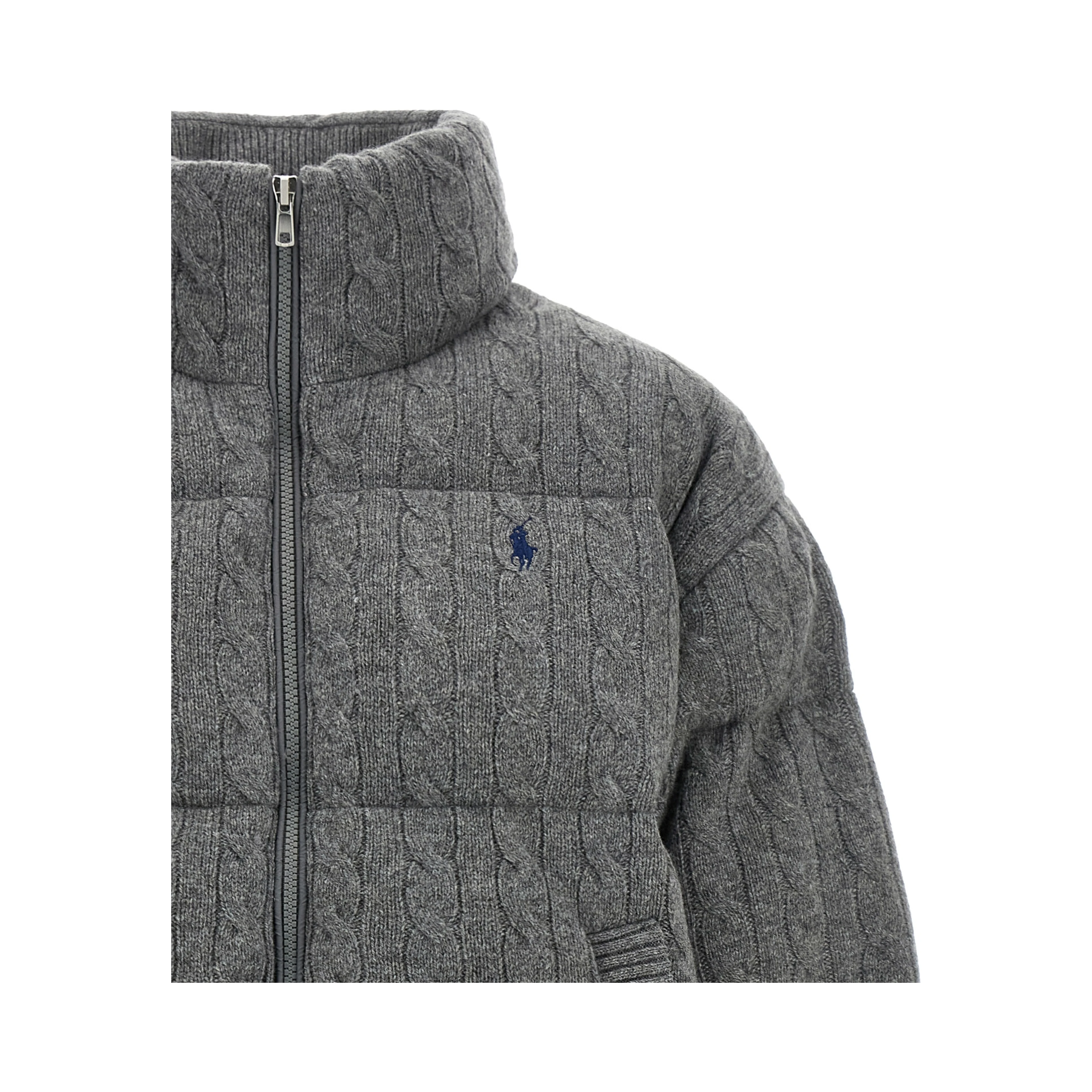 Gray Wool Full-Length Jacket
