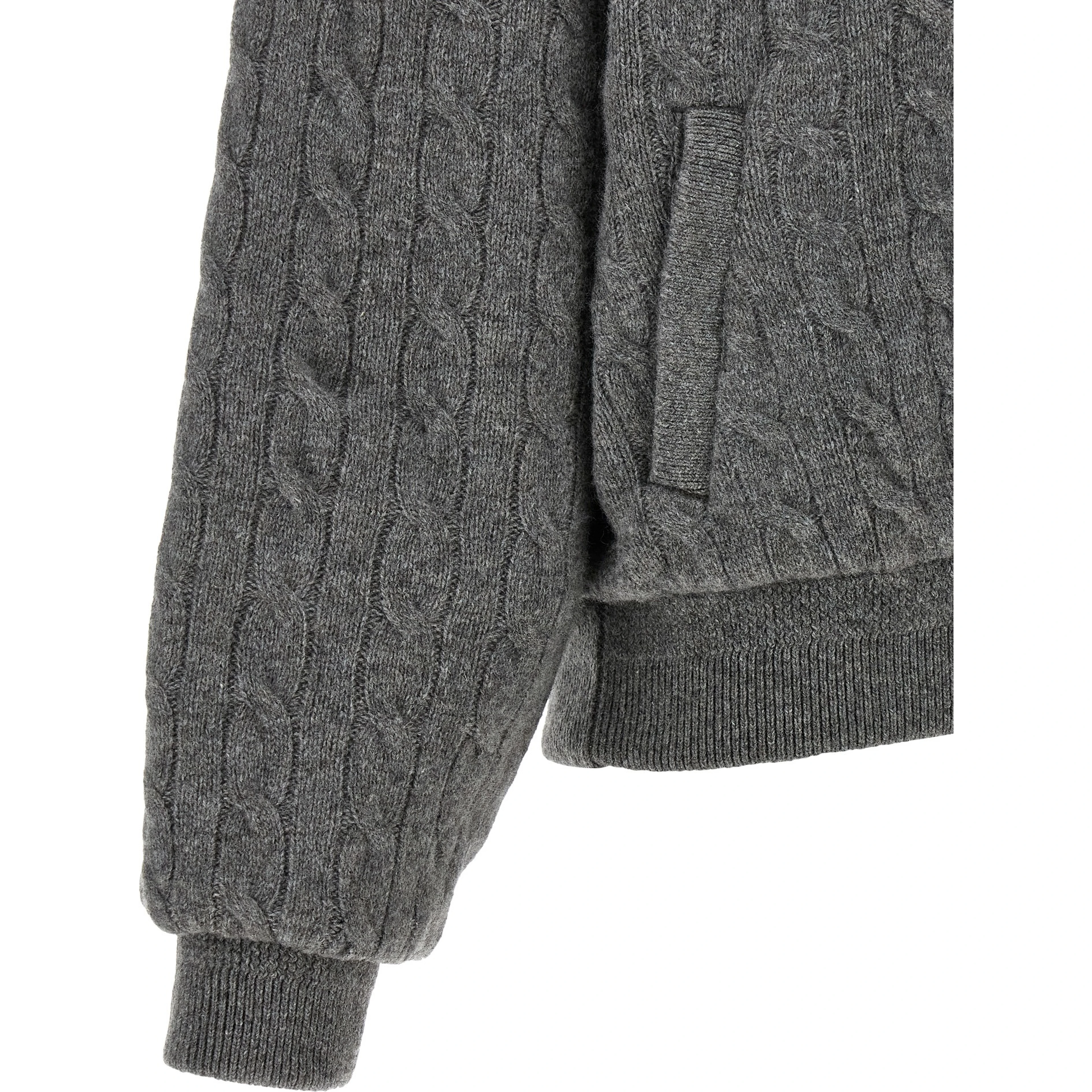Gray Wool Bomber