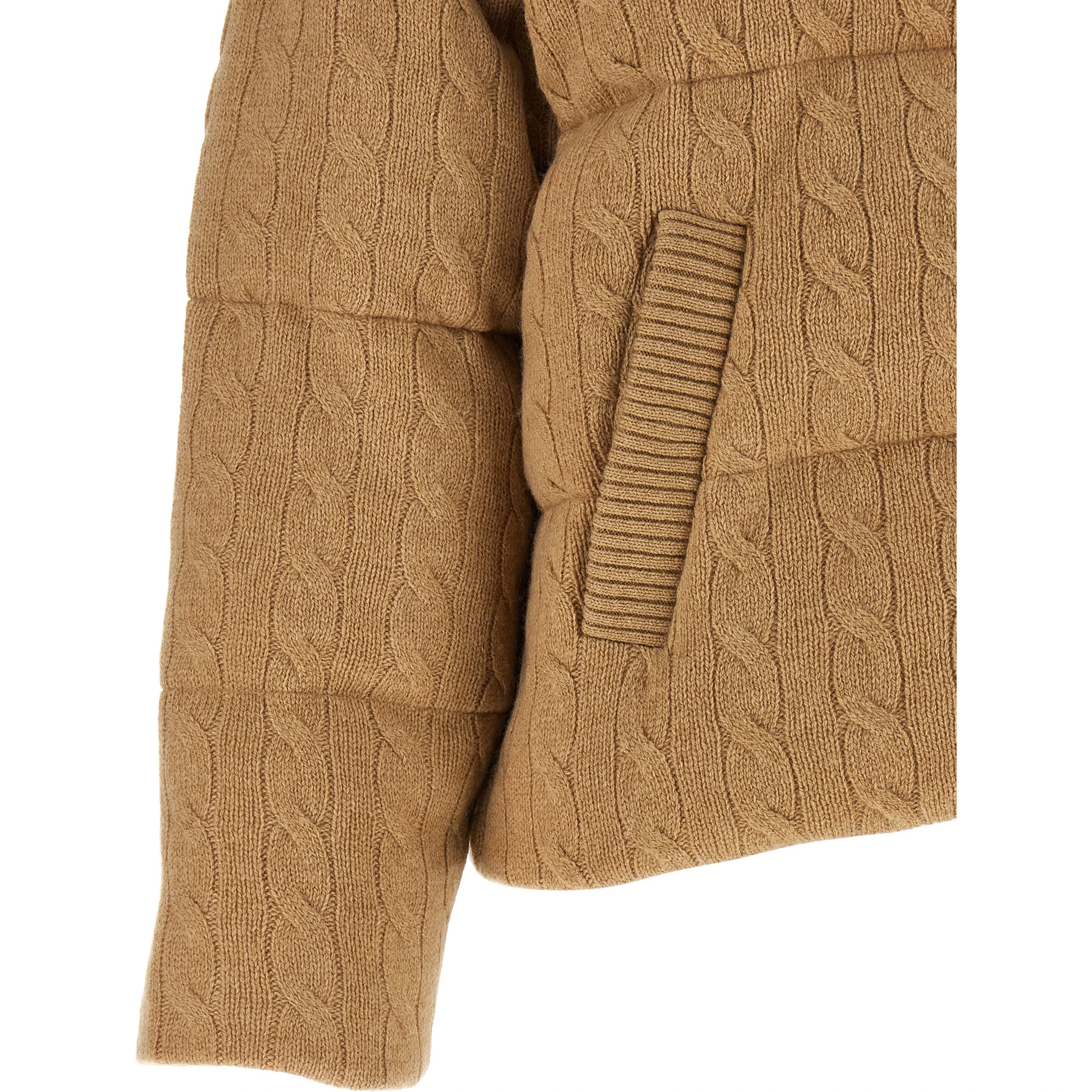 Beige Wool Full-Length Jacket
