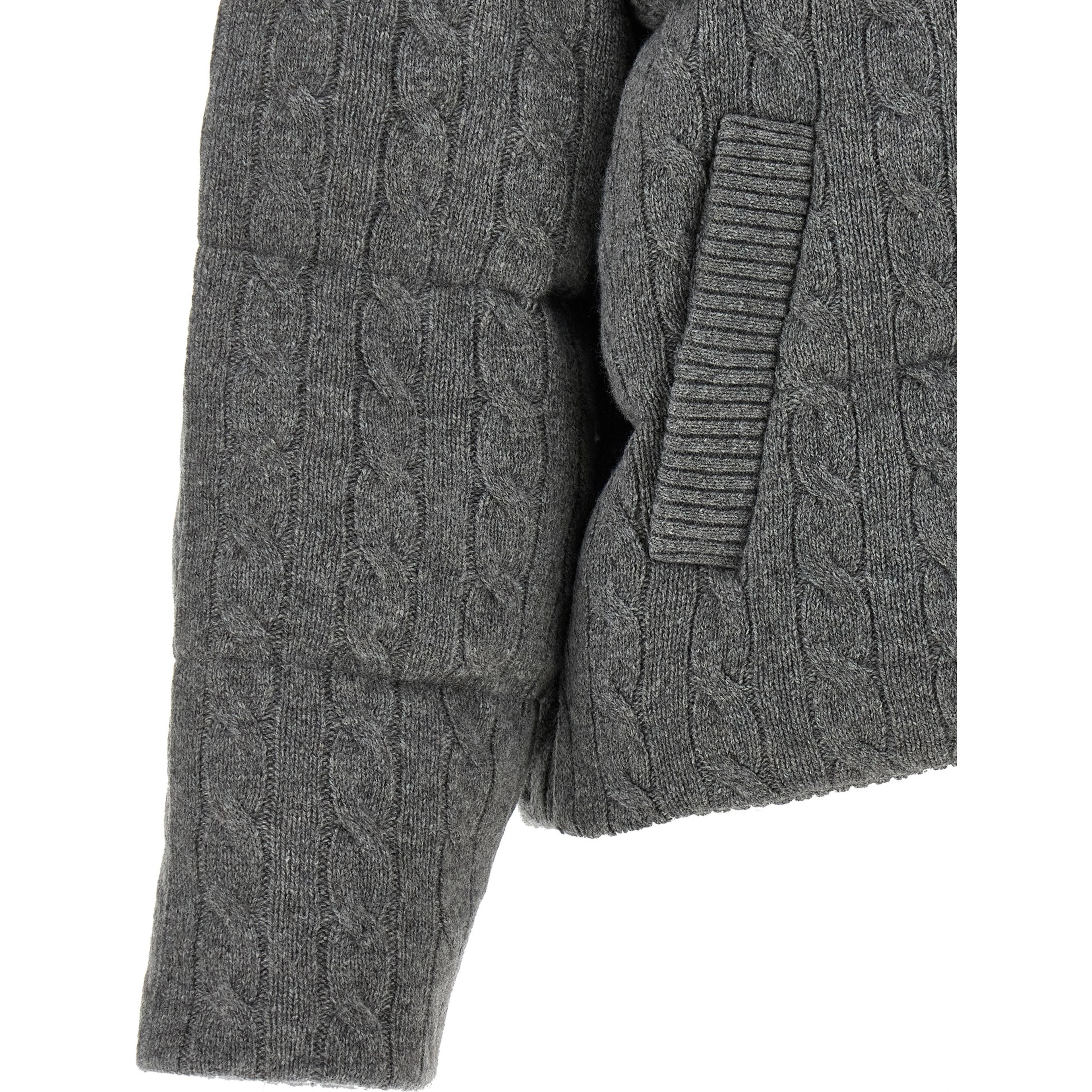Gray Wool Full-Length Jacket