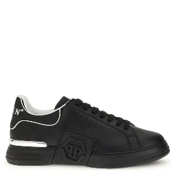 Black Calf Leather Bos Taurus Athletic Sneakers