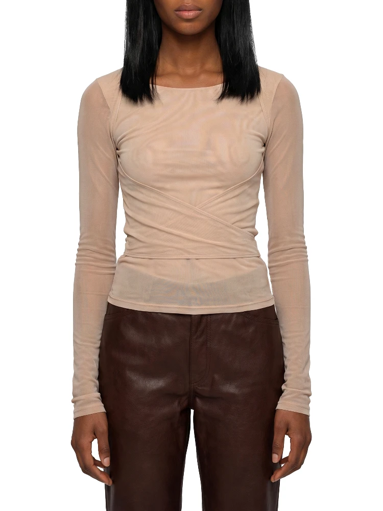 Powder Ballerina wrap top