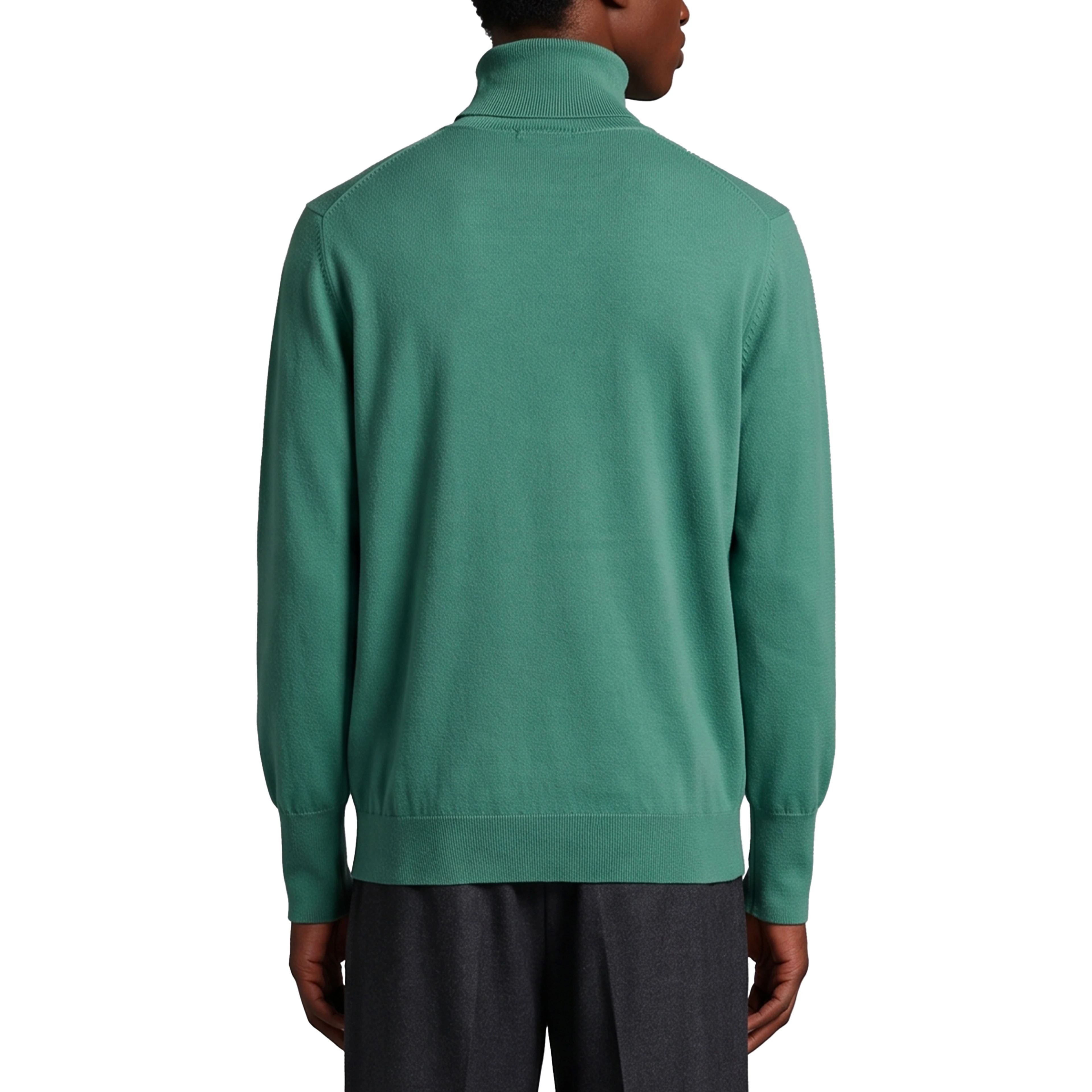 Zephir green cashmere turtleneck