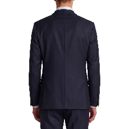Blue virgin wool double-breasted Vesuvio suit
