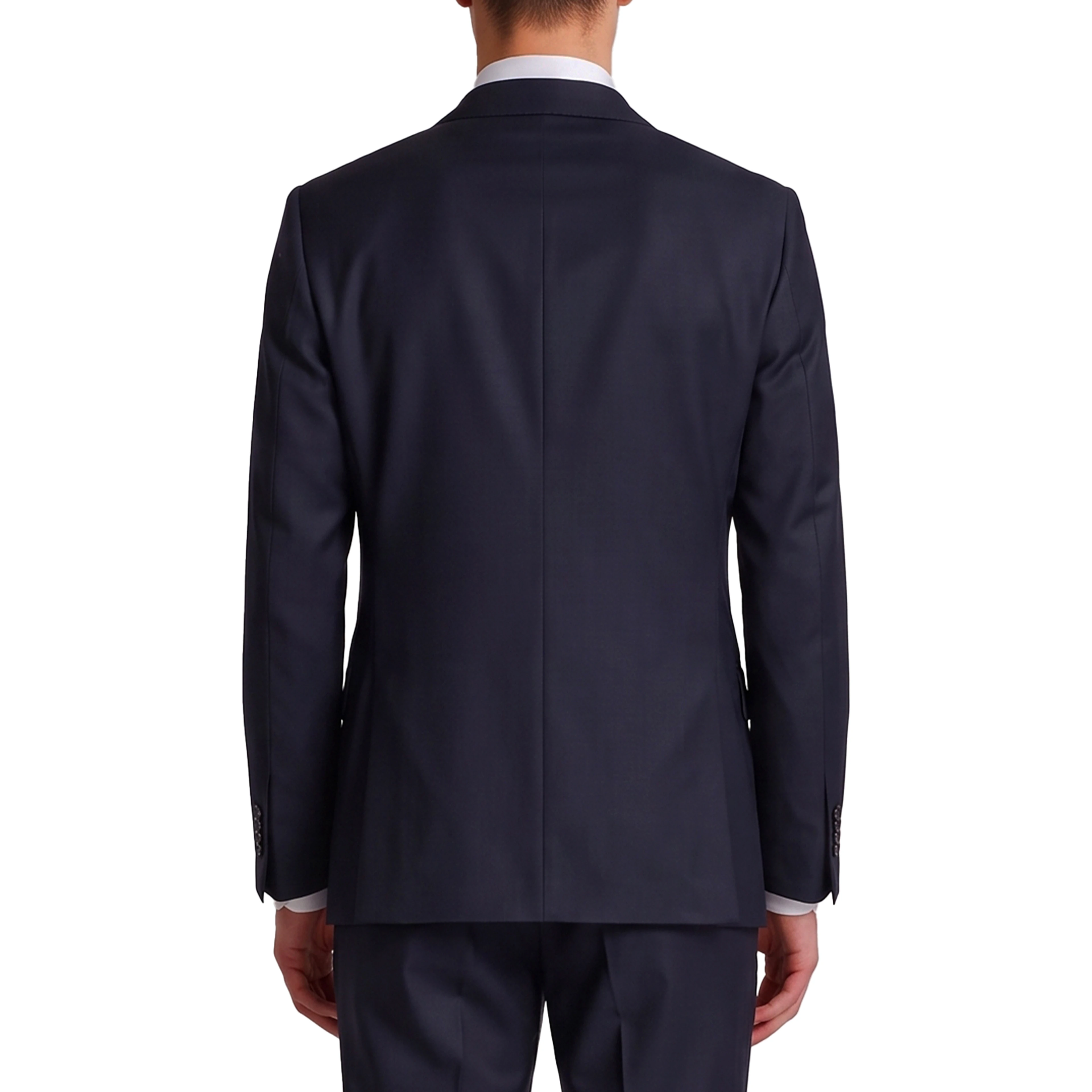 Blue virgin wool double-breasted Vesuvio suit
