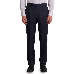 Blue virgin wool double-breasted Vesuvio suit