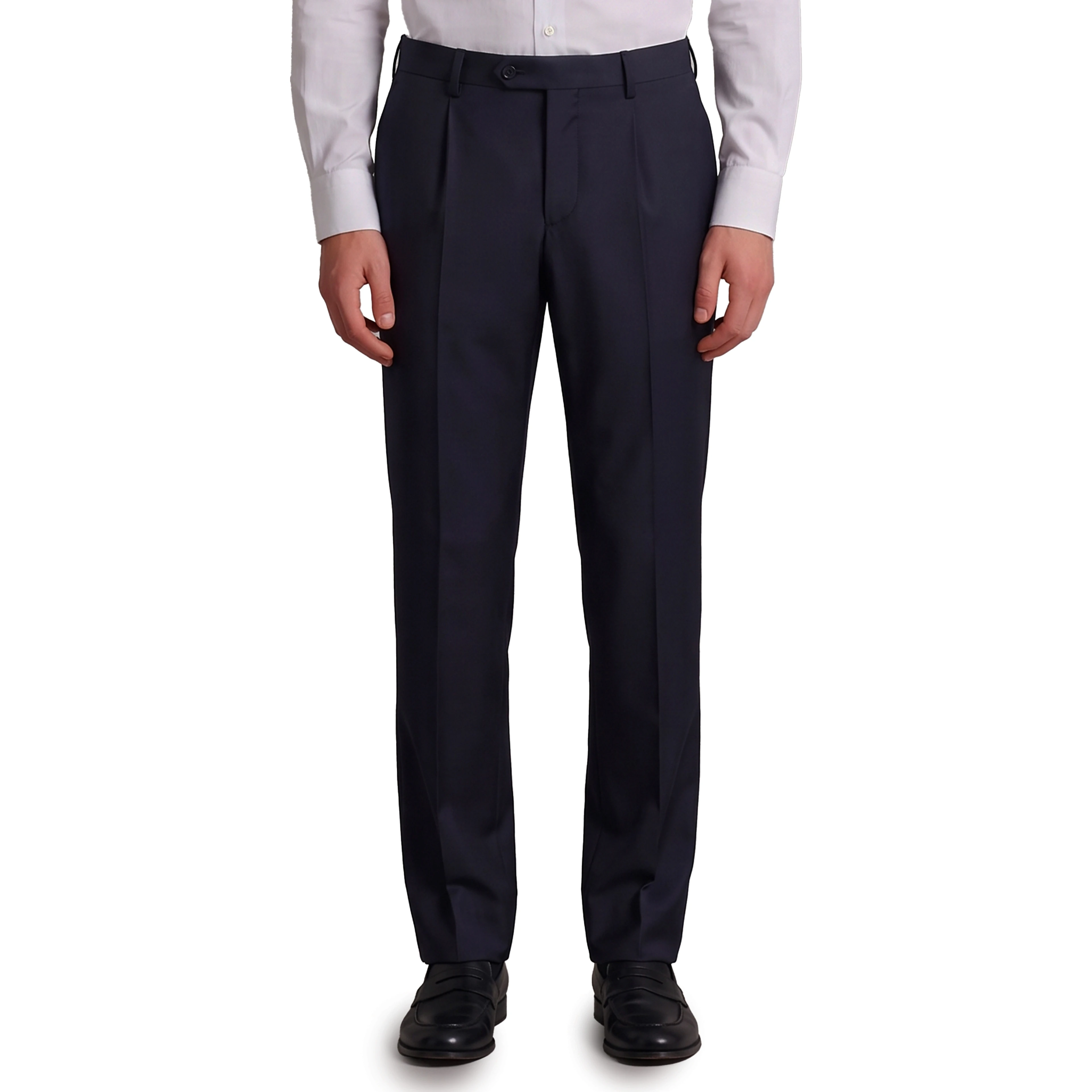 Blue virgin wool double-breasted Vesuvio suit