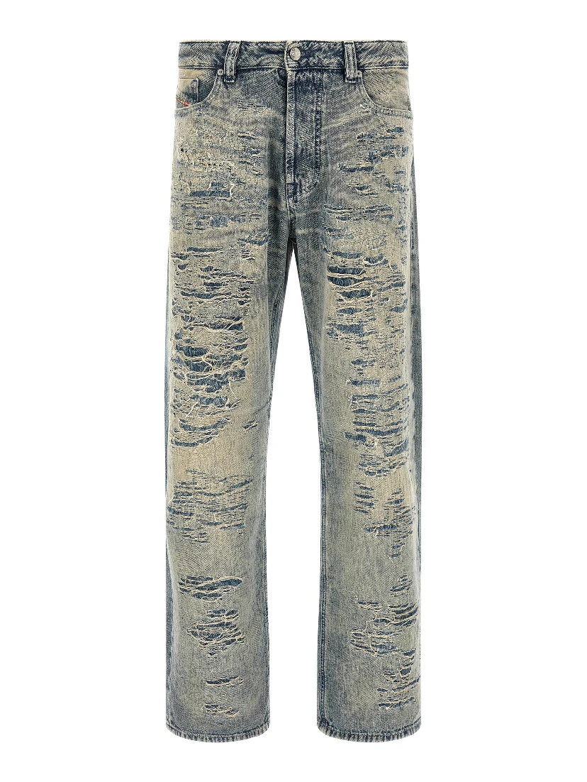 Blue Cotton Relaxed Fit Jeans