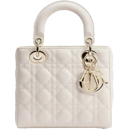 White Lamb Leather Handbag