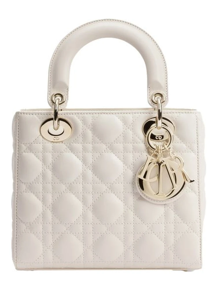 White Lamb Leather Handbag